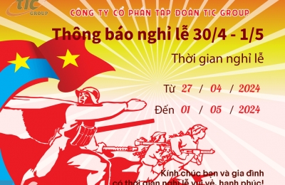 THÔNG BÁO NGHỈ LỄ 30/4 - 1/5